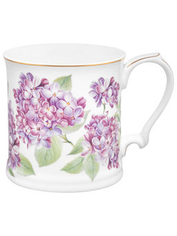 Кружка 380 мл 12,3*9*9 см "Сирень" фарфор NEW BONE CHINA