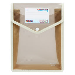 Папка-конверт на кнопке А5, 500 мкр, с расширением, вертикальная, карман для визиток, МИКС - Simaland фото 3