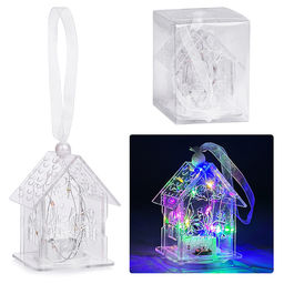 Электрогирлянда светящаяся "Домик" (6.5*5см) прозрачный