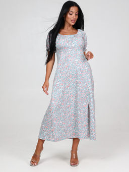 Вероника ПЛАТЬЕ ЖЕНСКОЕ (Ментол (цветы)) - А-дина фото 2