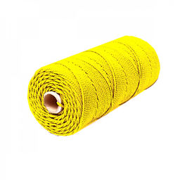 Шнур плетеный Стандарт d 1,8мм 50м желтый (еврокарточка)