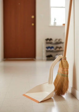 Цена за 2 шт. Совок Spin&Clean Wood, с ручками 21 см, с кромкой, сливочный/бук SC540410000