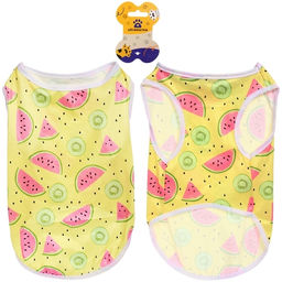 Цена за 2 шт. Майка для кошек и собак мелких пород "БРО на стиле", арбузики, размер L (длина спинки 33см, объем груди 38см, от 7 до 9кг)