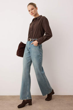 Mavi Vintage Y?kama Yuksek Bel Wide Leg Genis Paca Jeans TWOAW26JE00228 - Trendyolmilla фото 2
