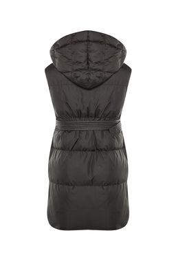 Siyah Kapusonlu Kemerli Su Itici Sisme Yelek TWOSS21YE0002 - Trendyolmilla фото 8