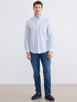 Regular Fit ?izgili Arm?rl? Erkek G?mlek