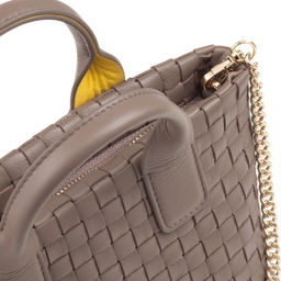 Итальянская миниатюрная женская сумочка DuDu Bags серии Ibiza | тауп - Dudubags фото 5