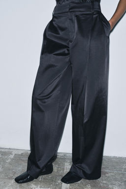ZW COLLECTION SATIN TROUSERS WITH DARTS - Zara фото 2