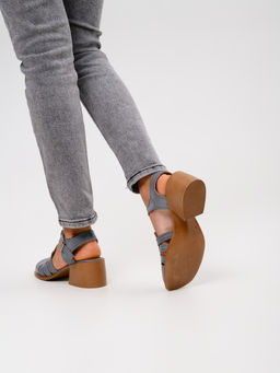 Босоножки 5035.23663bе.Вакса серая +коричневый