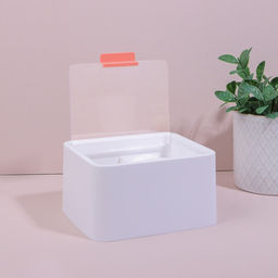 Органайзер для ватных палочек и дисков, с крышкой, 2 секции, 14,5 × 13 × 8 см, цвет белый/прозрачный