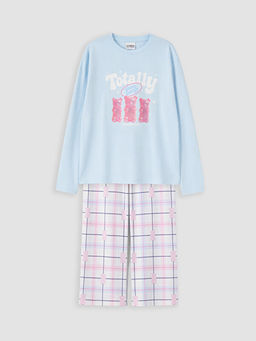 Bisiklet Yaka K?z ?ocuk Pijama Tak?m