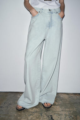 ZW COLLECTION HIGH-WAIST PALAZZO JEANS - Zara фото 10