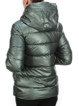 8063 GREEN Куртка демисезонная женская (130 гр. синтепон) - Фабричный китай фото 4