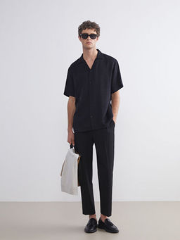 Regular Fit Resort Yaka K?sa Kollu Erkek G?mlek