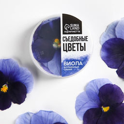 Цветы съедобные Виола для капкейков, тортов, куличей, напитков, 5 шт. - KONFINETTA фото 2