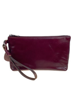 Женский кошелёк из натуральной кожи, цвет бордовый