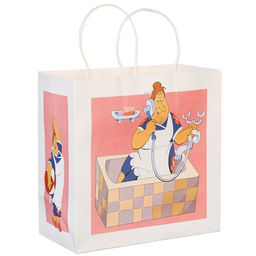 Пакет подарочный, 22×22×11 см, крафт, упаковка, Малыш и Карлсон