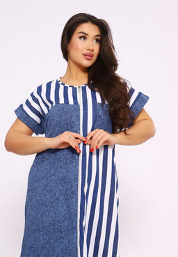 521 Халат на молнии - Полоска