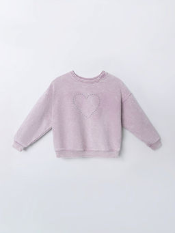 Свитшот для девочек с сердечком из страз - Mark formelle фото 4