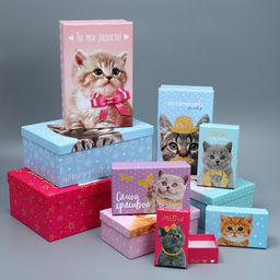 Набор коробок 10 в 1, упаковка подарочная, «Яркий», 12×7×4 - 32.5×20×12.5 см