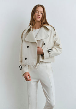 Bej Crop Ceket