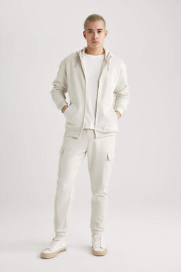 Толстовка обычного кроя с капюшоном на мягкой подкладке и на молнии - Defacto фото 5