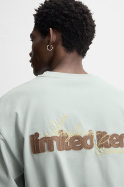 SHIRT WITH EMBROIDERED SLOGAN - Zara фото 5