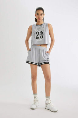 DeFactoFit Спортивные шорты стандартного кроя с принтом  фото 4