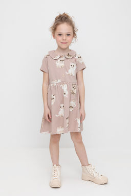 КР 5824/кофейный,милые кошечки к511 платье для дев - Crockid фото 6