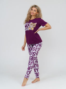 775/2 Пижама "Буквы/фиолетовый"