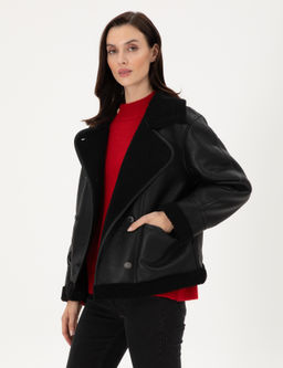 Siyah Regular Fit Mont