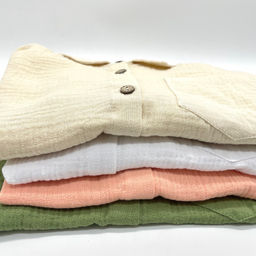 Детская рубашка из муслина GASTON, Белый - Caimano фото 18