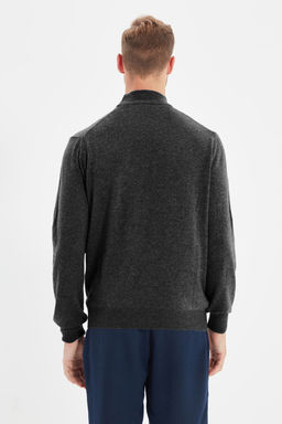TRENDYOL MAN Bej Slim Fit Yunlu Yar?m Bal?kc? Yaka Basic Triko Kazak TMNAW21KZ1595 - Trendyolmilla фото 7