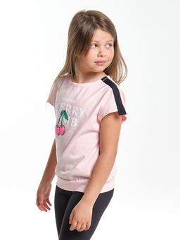 Футболка для девочки	 UD 6037 розовый - Mini maxi фото 3