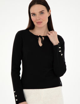 Siyah Slim Fit Kazak - Pierre cardin фото 3