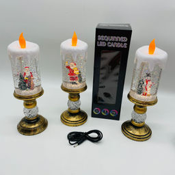 Новогодний декор Ночник - Свеча 26 см (арт. YY-03/04/05) в ассортименте - Ип лебедев о.ю фото 2