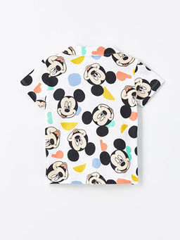 Polo Yaka K?sa Kollu Mickey Mouse Bask?l? Erkek Bebek Pijama Tak?m? - Waikiki фото 3