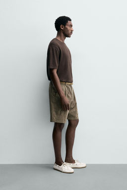 CAMISETA PUNTO  ALGOD?N -  LINO / Marr?n - Zara фото 4