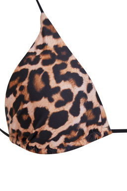 TRENDYOLMILLA Leopar Desenli Ucgen Bikini Ustu TBESS24BU00158 фото 12