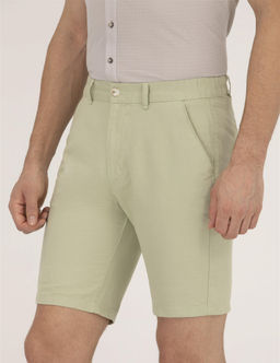 A__k Ye_il Slim Fit Keten Kar___ml_ Bermuda _ort - Pierre cardin фото 5