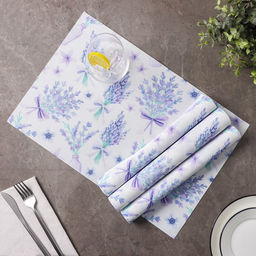 Набор салфеток сервировочных Доляна Спокойствие, 4 шт, 4530 см, цвет фиолетовый