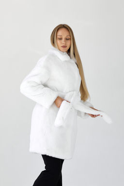 Шубка утеплённая 25005 (белый) - Kankan фото 3