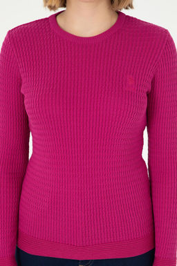 Женский базовый свитер цвета фуксии Неожиданная скидка в корзине - U.s. polo assn фото 6
