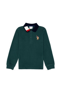 Зеленый базовый свитшот для мальчика Неожиданная скидка в корзине