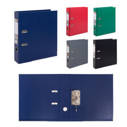 Expert Complete Регистратор PVC, 2-х стороннее покрытие, мет.уг. 75 мм 50 шт. Premier A4 арочный механ. (разб.) лён серый ЕС100162015