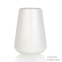 Ваза 20,5 см / 789W /уп 16/белая - Галеонтрейд фото 3