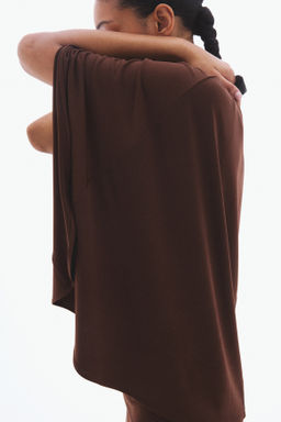 Vestido drapeado con capa decorativa - H&m фото 5