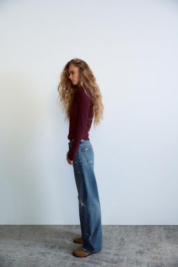 CABLE-KNIT POLO TOP - Zara фото 16