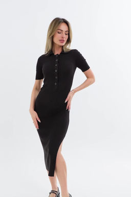 Женское платье-поло в рубчик Happy Fox фото 2