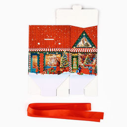 Цена за 2 шт. Коробка подарочная новогодняя складная «С Новым годом!», 15×18×10 см